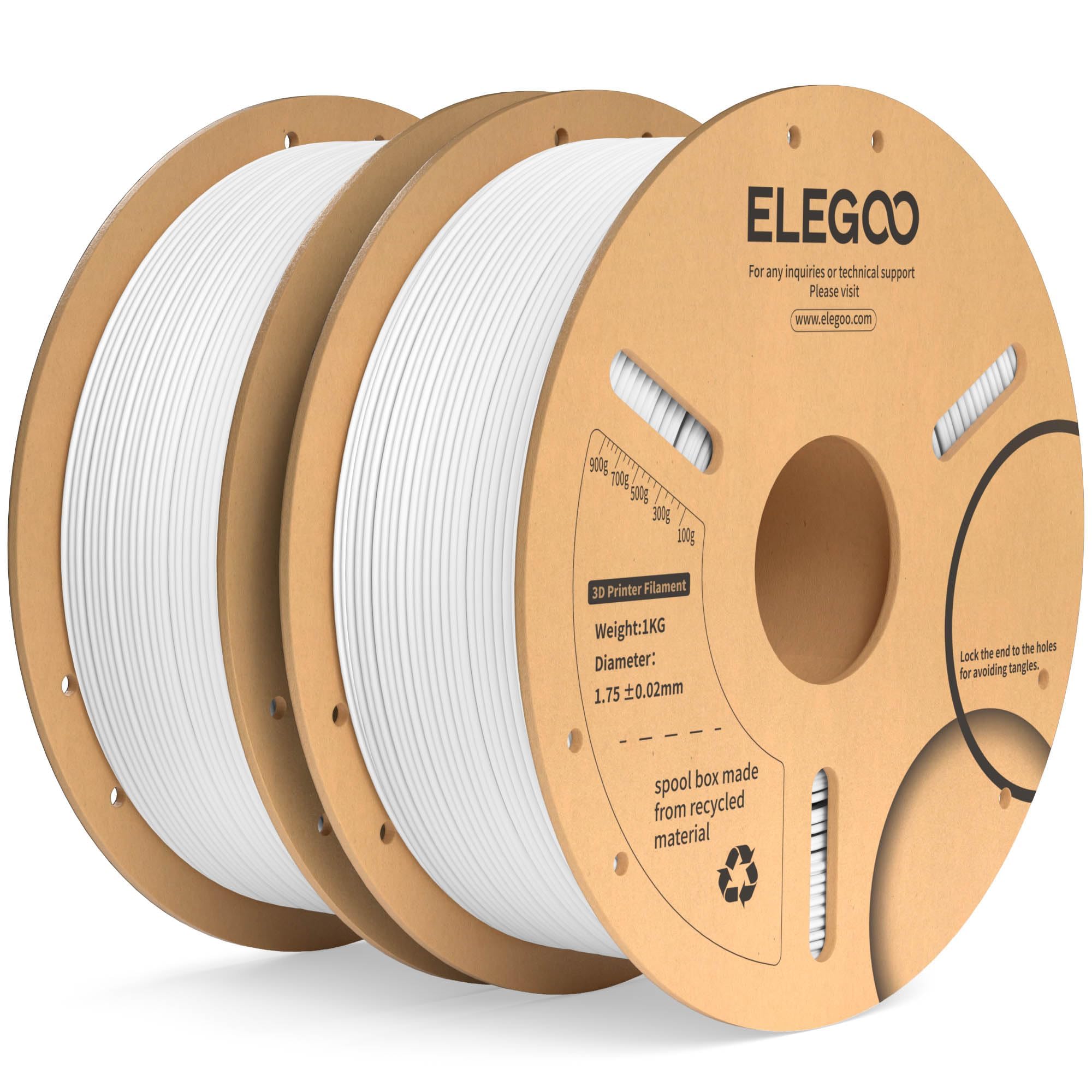 ELEGOO White PLA Plus Filament